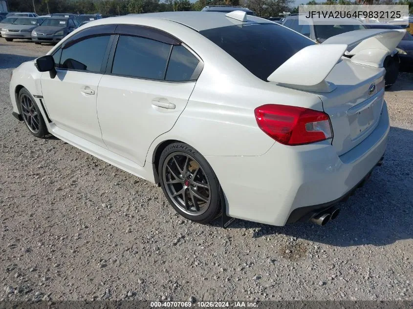 2015 Subaru Wrx Sti Limited VIN: JF1VA2U64F9832125 Lot: 40707069