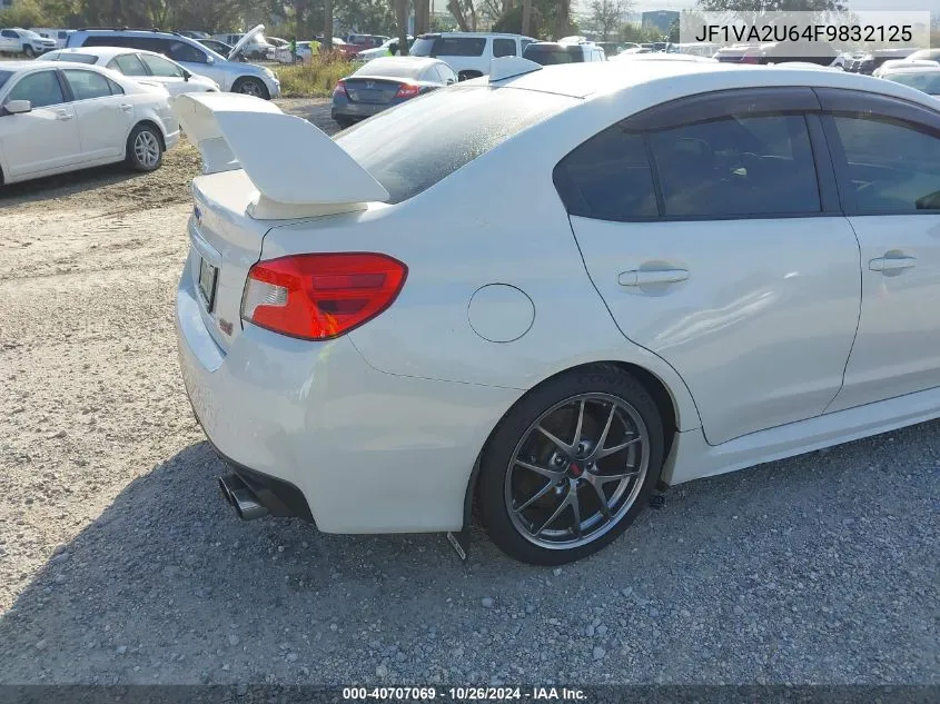 2015 Subaru Wrx Sti Limited VIN: JF1VA2U64F9832125 Lot: 40707069