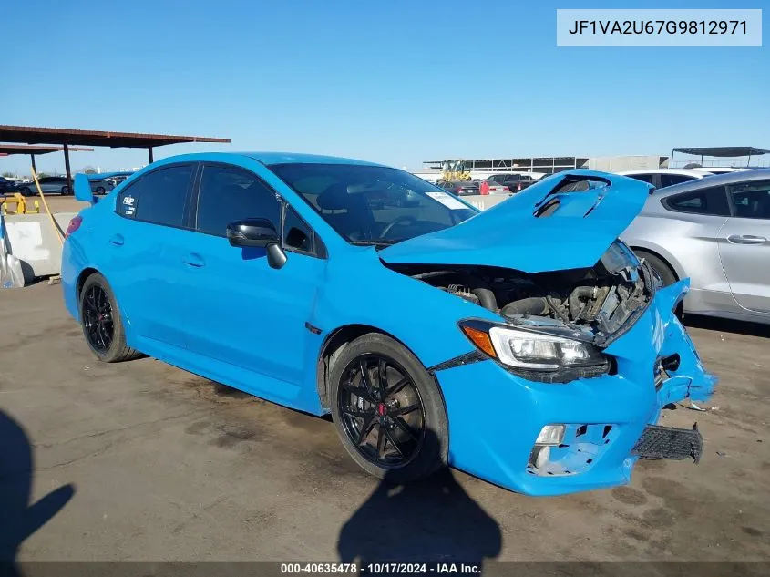 2016 Subaru Wrx Sti Series.hyperblue VIN: JF1VA2U67G9812971 Lot: 40635478