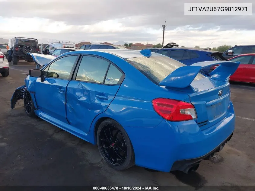 2016 Subaru Wrx Sti Series.hyperblue VIN: JF1VA2U67G9812971 Lot: 40635478