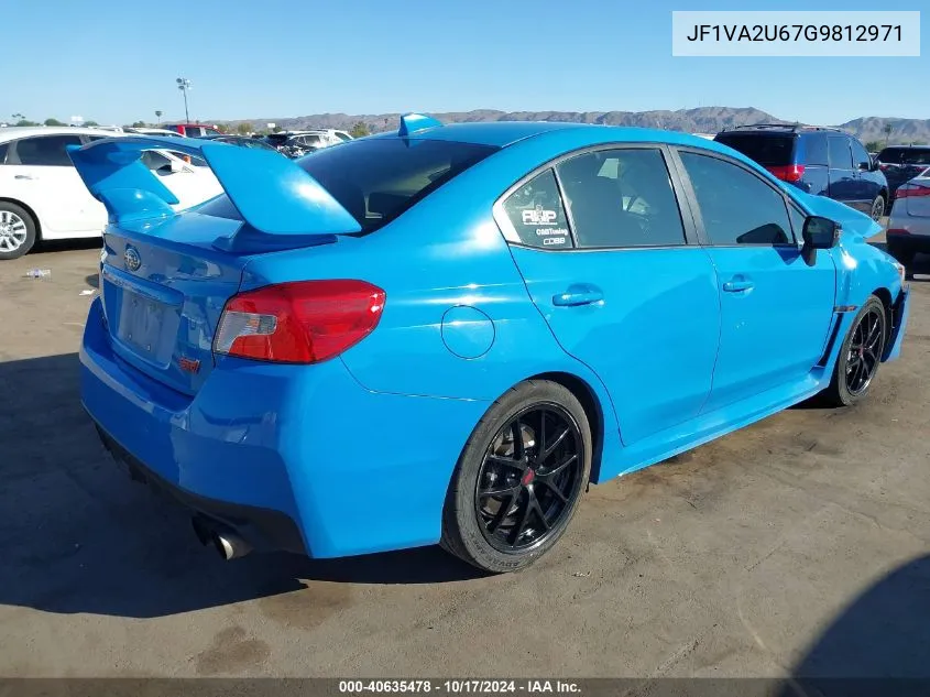 2016 Subaru Wrx Sti Series.hyperblue VIN: JF1VA2U67G9812971 Lot: 40635478