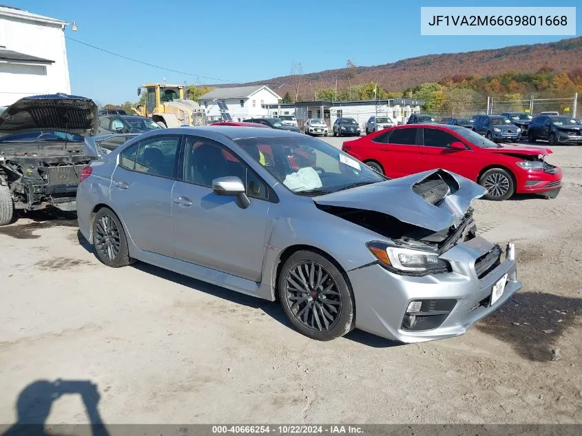 2016 Subaru Wrx Sti VIN: JF1VA2M66G9801668 Lot: 40666254