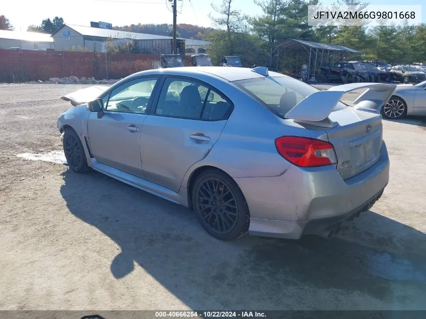 2016 Subaru Wrx Sti VIN: JF1VA2M66G9801668 Lot: 40666254