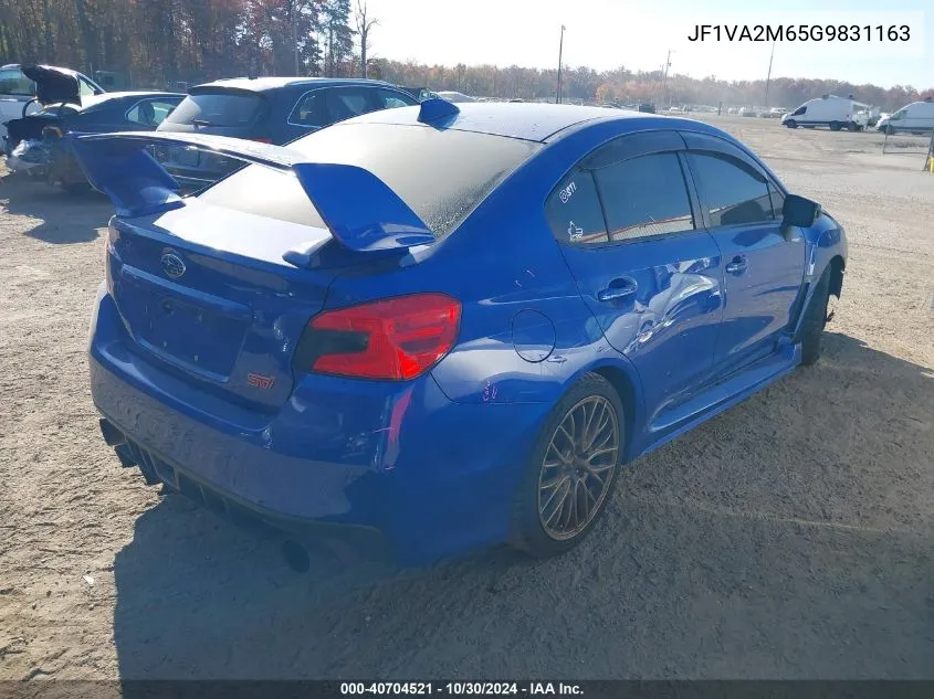 2016 Subaru Wrx Sti VIN: JF1VA2M65G9831163 Lot: 40704521