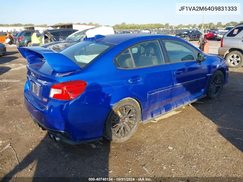 2016 Subaru Wrx Sti VIN: JF1VA2M64G9831333 Lot: 40740134