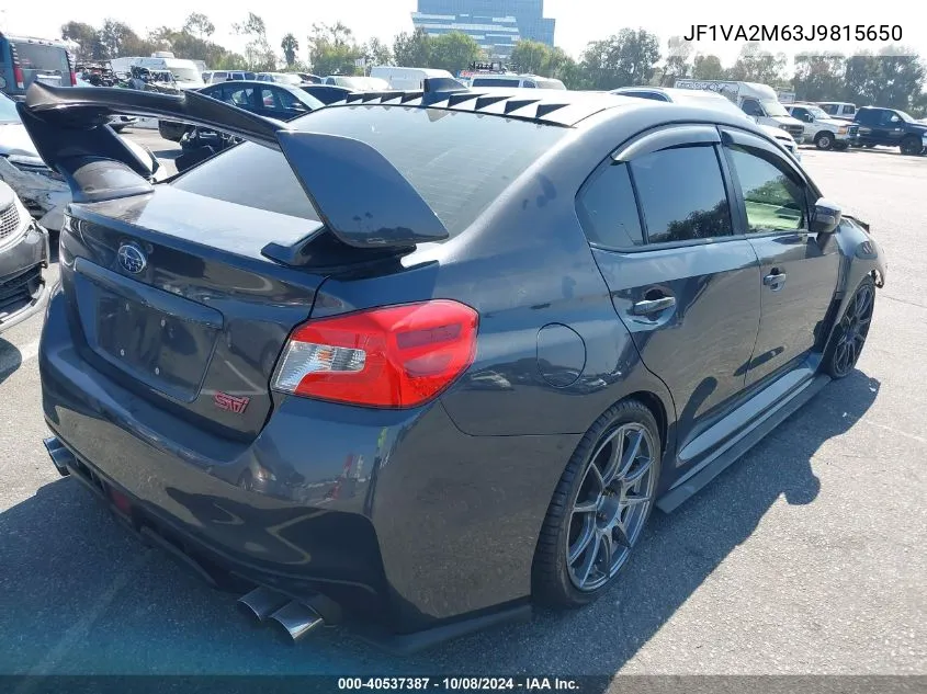 JF1VA2M63J9815650 2018 Subaru Wrx Sti