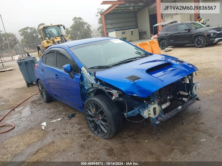 2018 Subaru Wrx Sti VIN: JF1VA2M60J9836567 Lot: 40584973