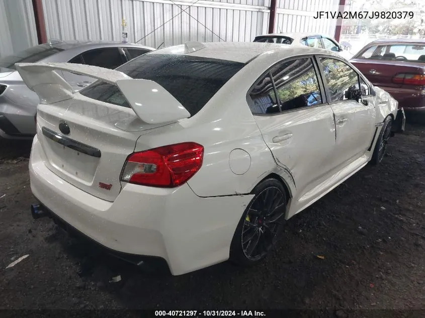 2018 Subaru Wrx Sti VIN: JF1VA2M67J9820379 Lot: 40721297