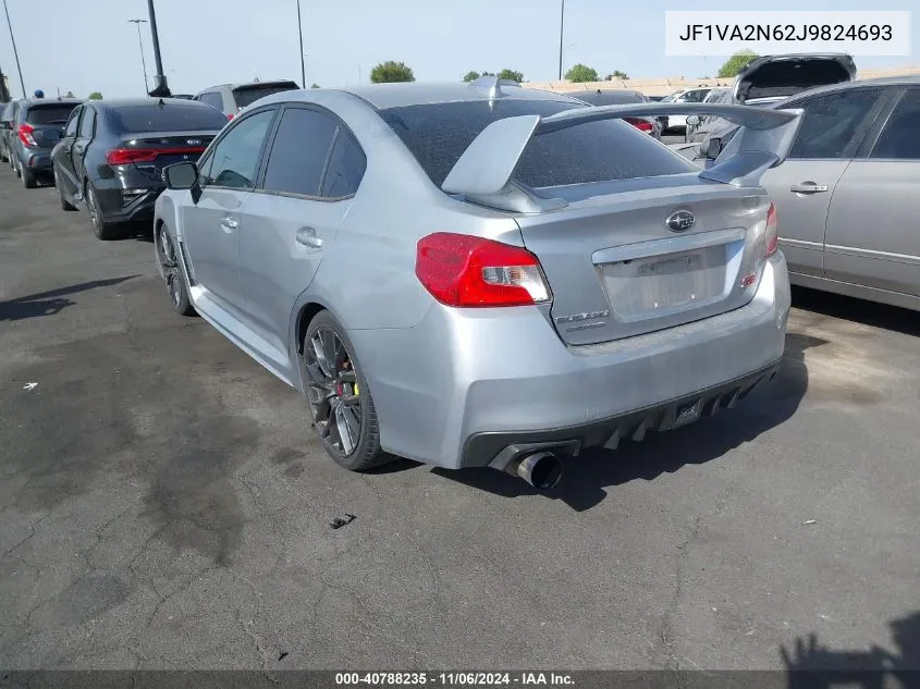 2018 Subaru Wrx Sti VIN: JF1VA2N62J9824693 Lot: 40788235