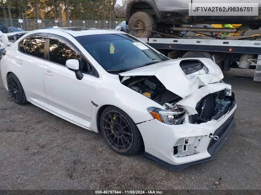 2018 Subaru Wrx Sti Limited VIN: JF1VA2T62J9836751 Lot: 40797544