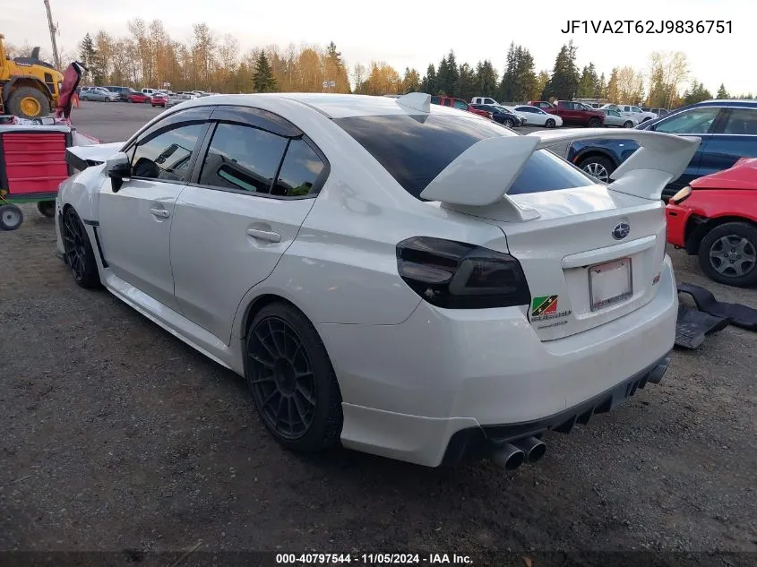 2018 Subaru Wrx Sti Limited VIN: JF1VA2T62J9836751 Lot: 40797544