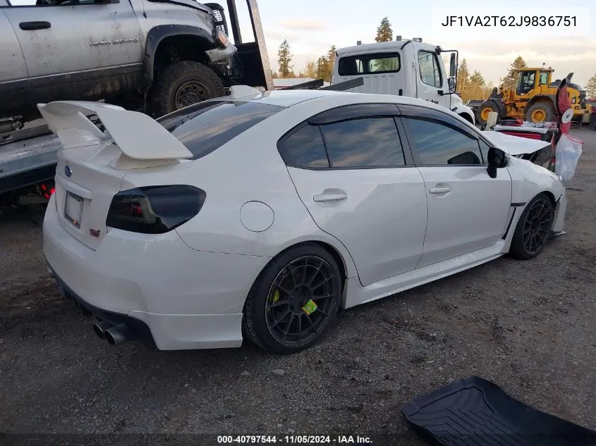 2018 Subaru Wrx Sti Limited VIN: JF1VA2T62J9836751 Lot: 40797544