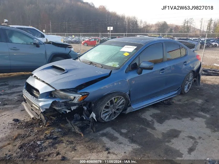 2018 Subaru Wrx Sti Limited VIN: JF1VA2W63J9827018 Lot: 40809579