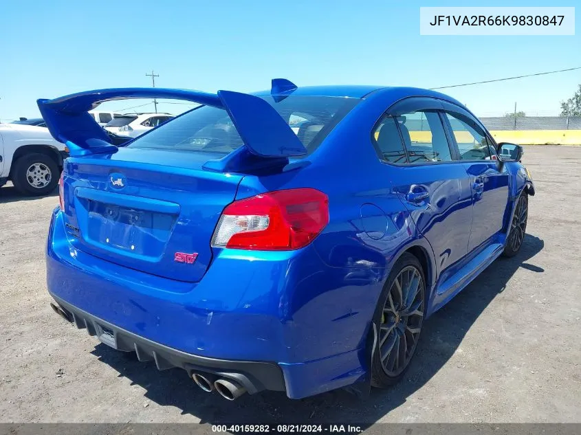 2019 Subaru Wrx Sti VIN: JF1VA2R66K9830847 Lot: 40159282