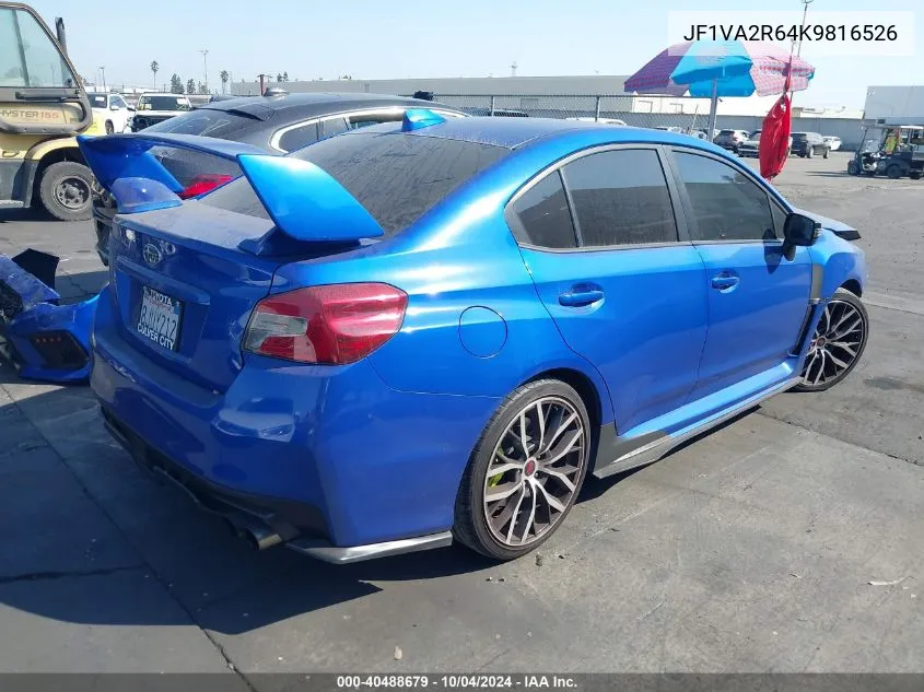 JF1VA2R64K9816526 2019 Subaru Wrx Sti