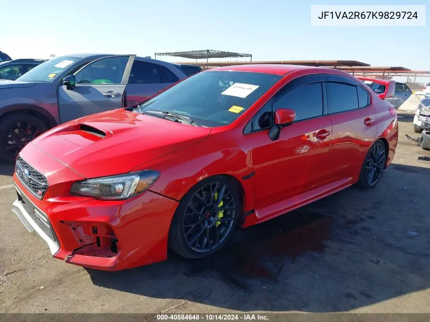 2019 Subaru Wrx Sti VIN: JF1VA2R67K9829724 Lot: 40584648