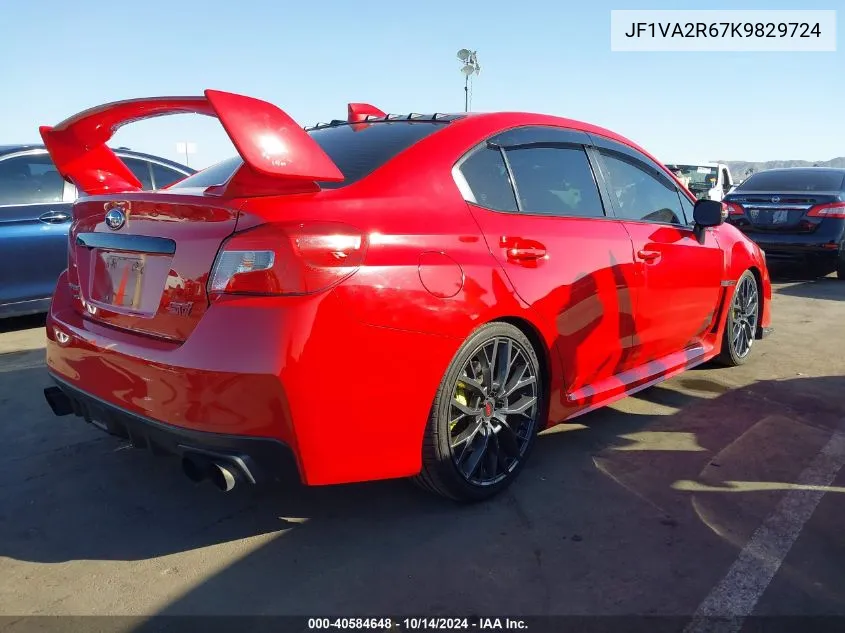 2019 Subaru Wrx Sti VIN: JF1VA2R67K9829724 Lot: 40584648