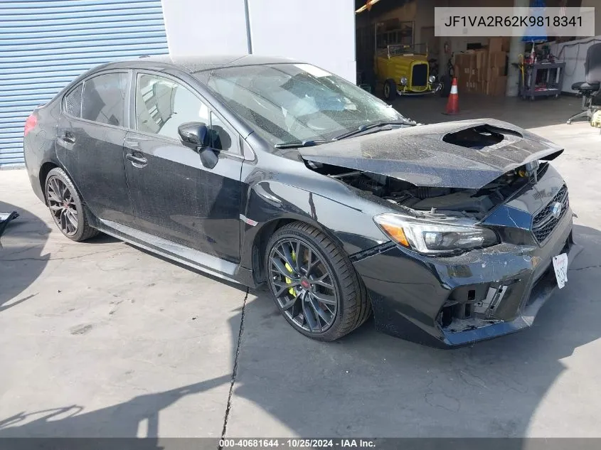 2019 Subaru Wrx Sti VIN: JF1VA2R62K9818341 Lot: 40681644