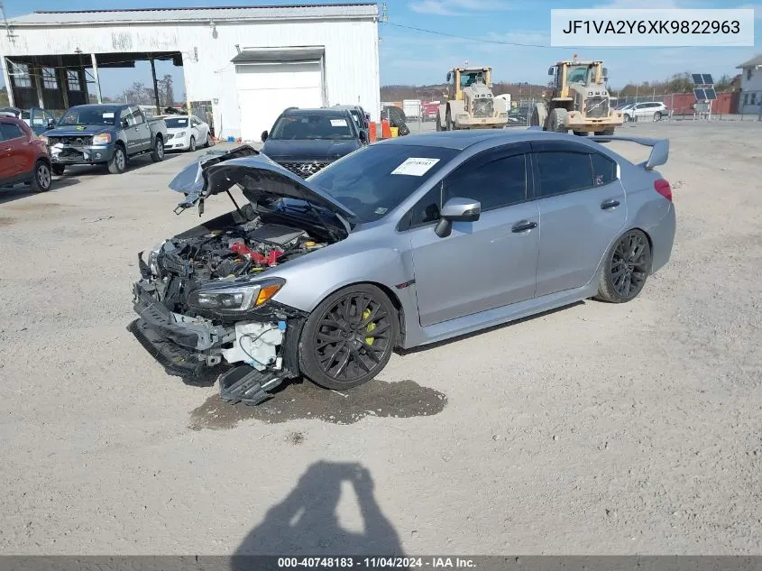 2019 Subaru Wrx Sti Limited VIN: JF1VA2Y6XK9822963 Lot: 40748183