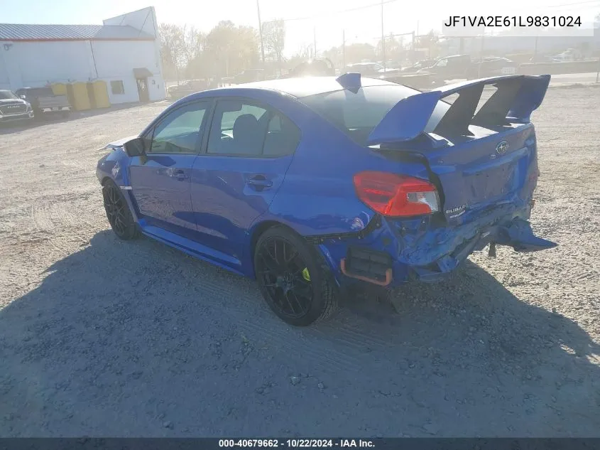 2020 Subaru Wrx Sti VIN: JF1VA2E61L9831024 Lot: 40679662