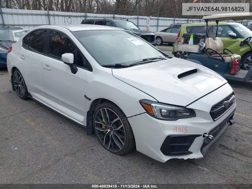 2020 Subaru Wrx Sti VIN: JF1VA2E64L9816825 Lot: 40839415