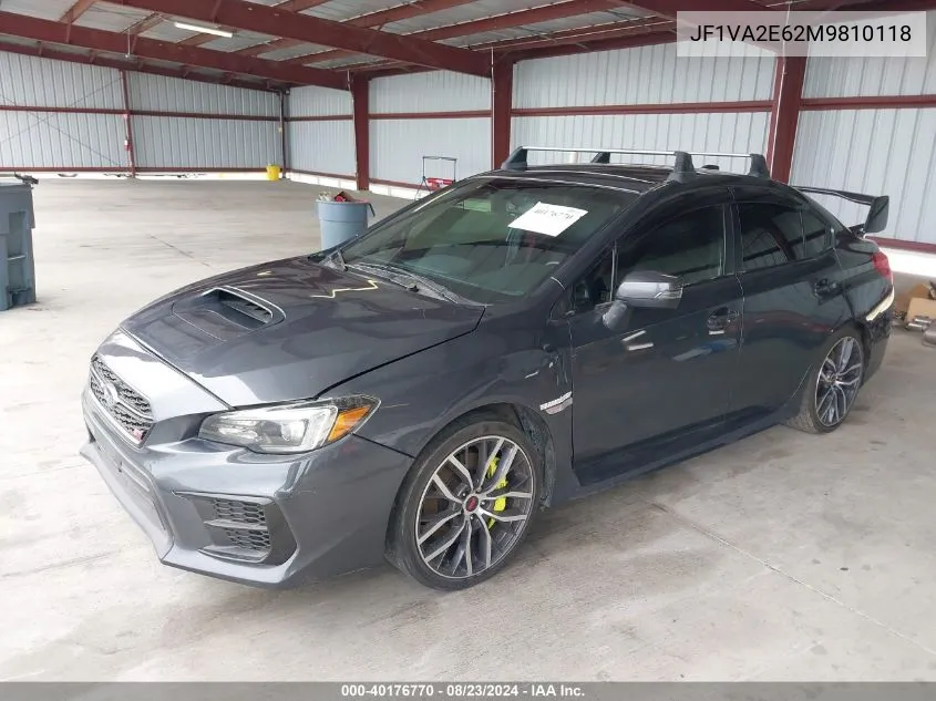 2021 Subaru Wrx Sti VIN: JF1VA2E62M9810118 Lot: 40176770