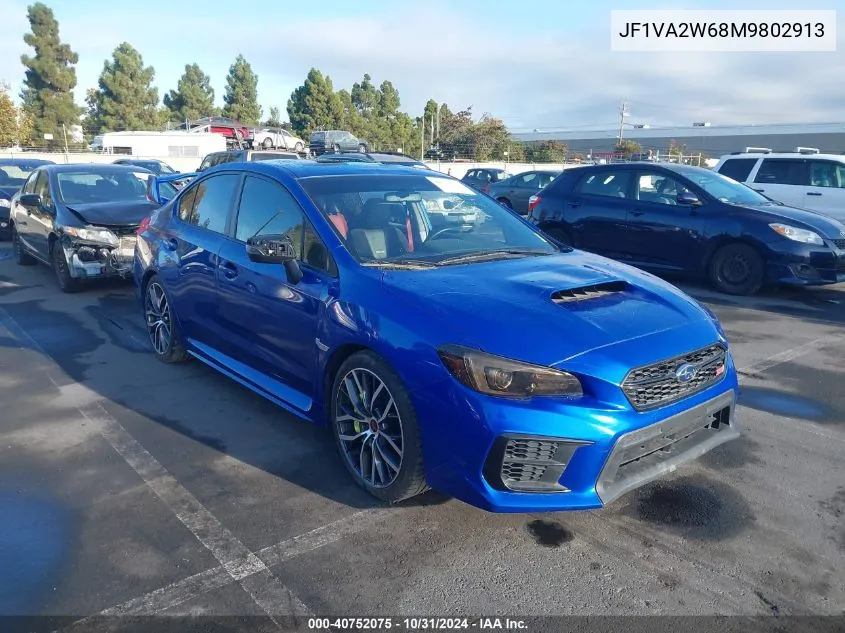 2021 Subaru Wrx Sti Limited VIN: JF1VA2W68M9802913 Lot: 40752075