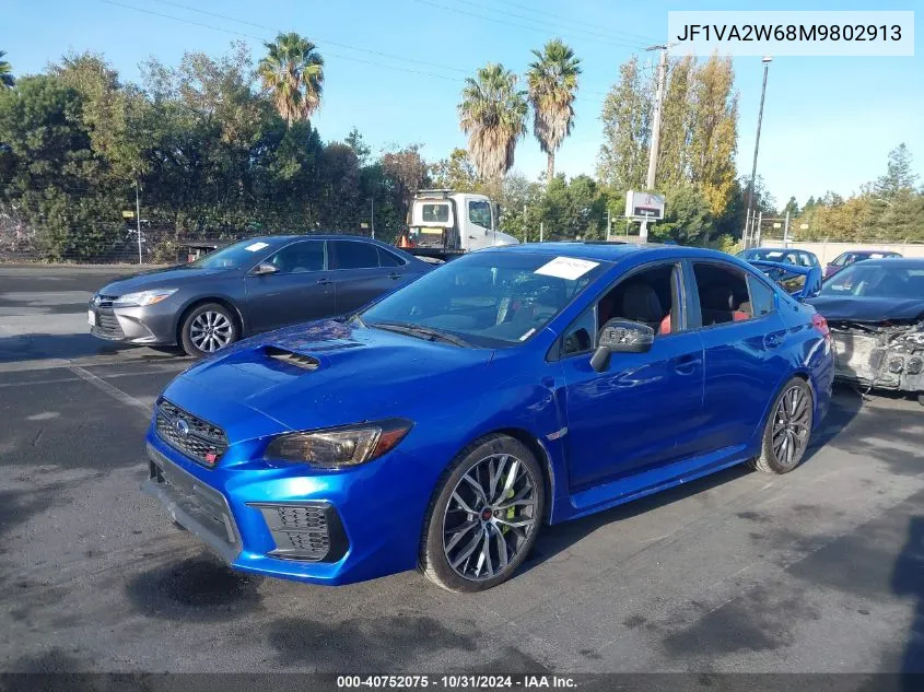 2021 Subaru Wrx Sti Limited VIN: JF1VA2W68M9802913 Lot: 40752075