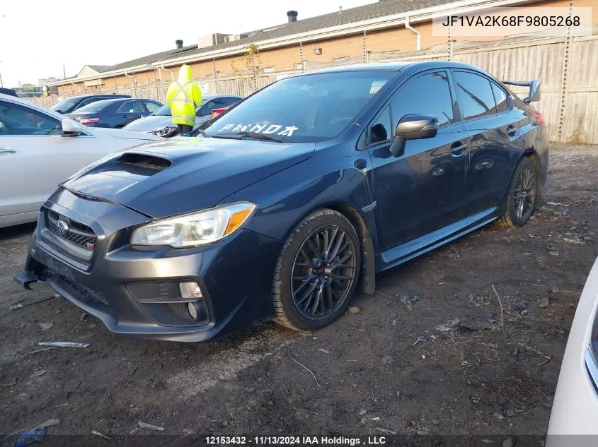 2015 Subaru Wrx VIN: JF1VA2K68F9805268 Lot: 12153432