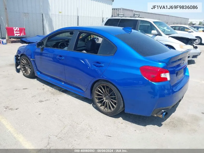 2015 Subaru Wrx Limited VIN: JF1VA1J69F9836086 Lot: 40060593