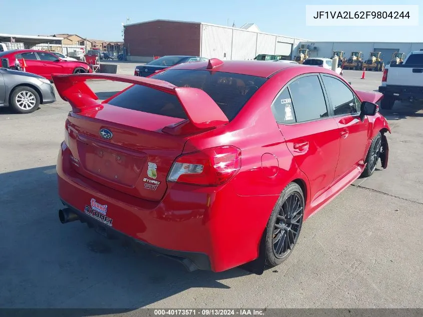 2015 Subaru Wrx Sti VIN: JF1VA2L62F9804244 Lot: 40173571