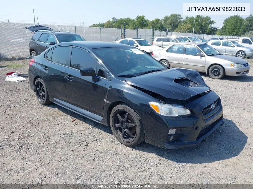 2015 Subaru Wrx VIN: JF1VA1A65F9822833 Lot: 40207171