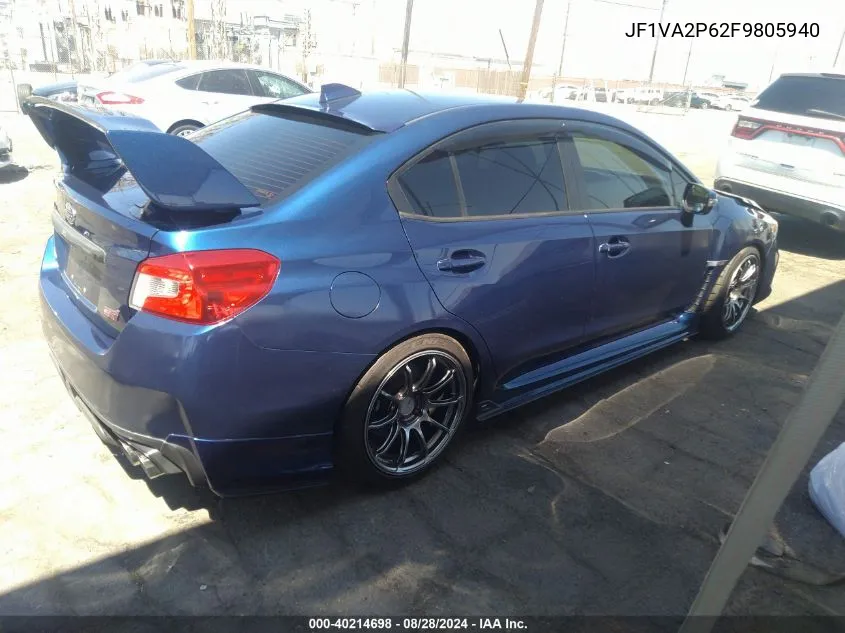 2015 Subaru Wrx Sti VIN: JF1VA2P62F9805940 Lot: 40214698