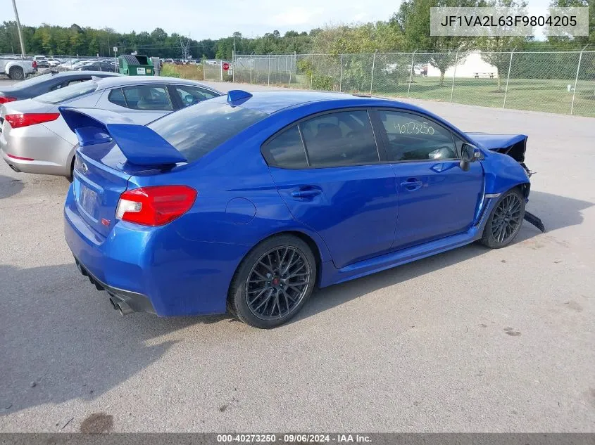 2015 Subaru Wrx Sti VIN: JF1VA2L63F9804205 Lot: 40273250