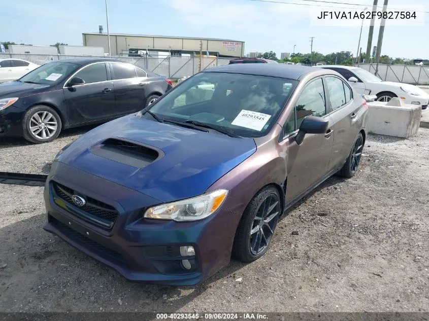 2015 Subaru Wrx VIN: JF1VA1A62F9827584 Lot: 40293545