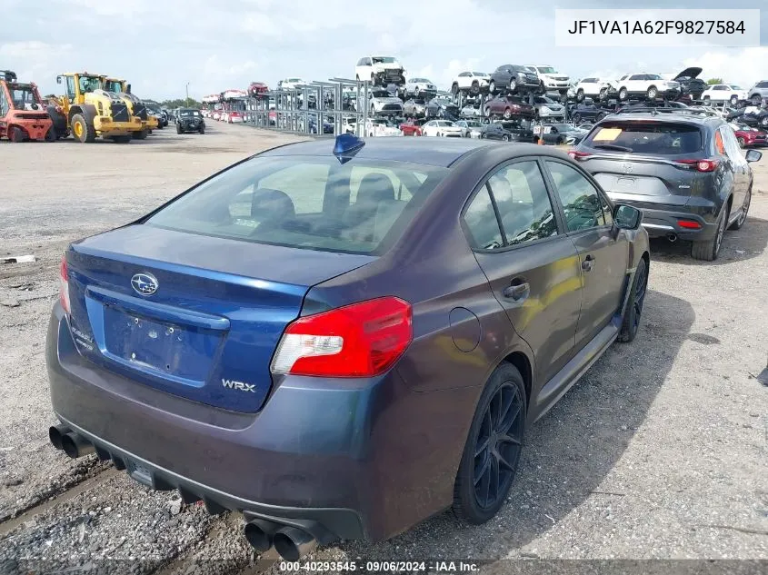 2015 Subaru Wrx VIN: JF1VA1A62F9827584 Lot: 40293545