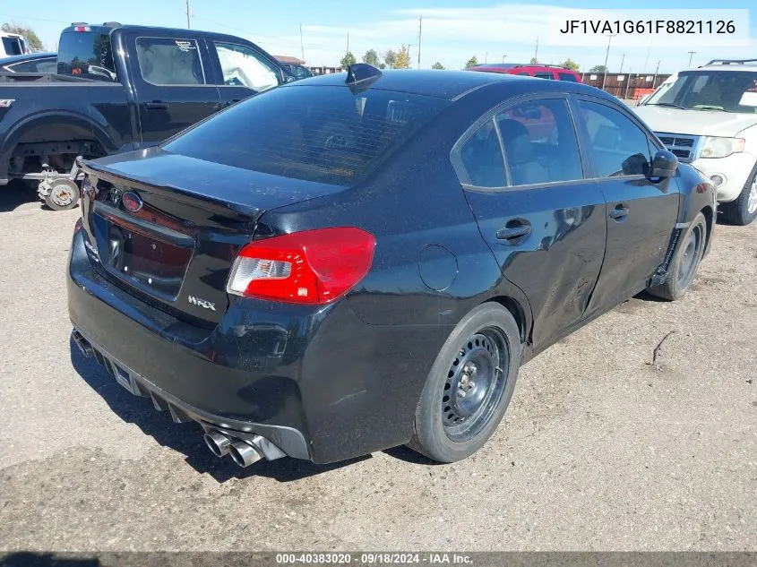 2015 Subaru Wrx Limited VIN: JF1VA1G61F8821126 Lot: 40383020