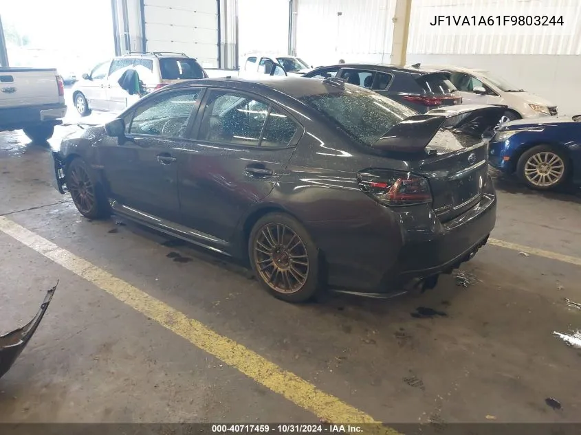 2015 Subaru Wrx VIN: JF1VA1A61F9803244 Lot: 40717459