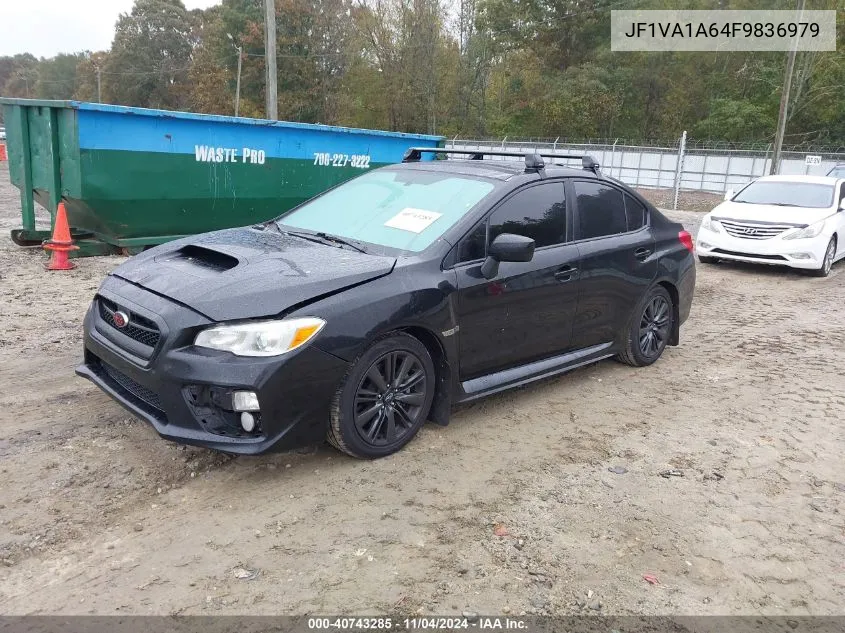 2015 Subaru Wrx VIN: JF1VA1A64F9836979 Lot: 40743285