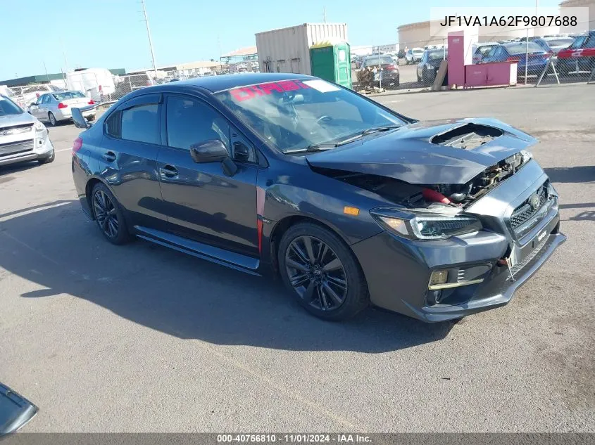 2015 Subaru Wrx VIN: JF1VA1A62F9807688 Lot: 40756810