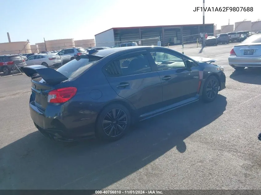 2015 Subaru Wrx VIN: JF1VA1A62F9807688 Lot: 40756810