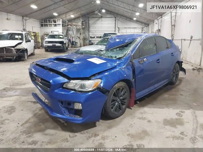 2015 Subaru Wrx VIN: JF1VA1A6XF9806921 Lot: 40800689