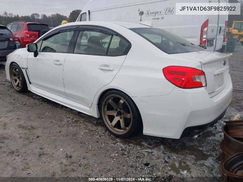 2015 Subaru Wrx Premium VIN: JF1VA1D63F9825922 Lot: 40806029