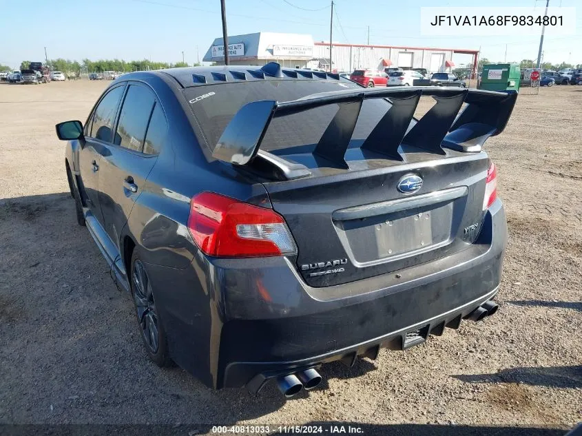 2015 Subaru Wrx VIN: JF1VA1A68F9834801 Lot: 40813033