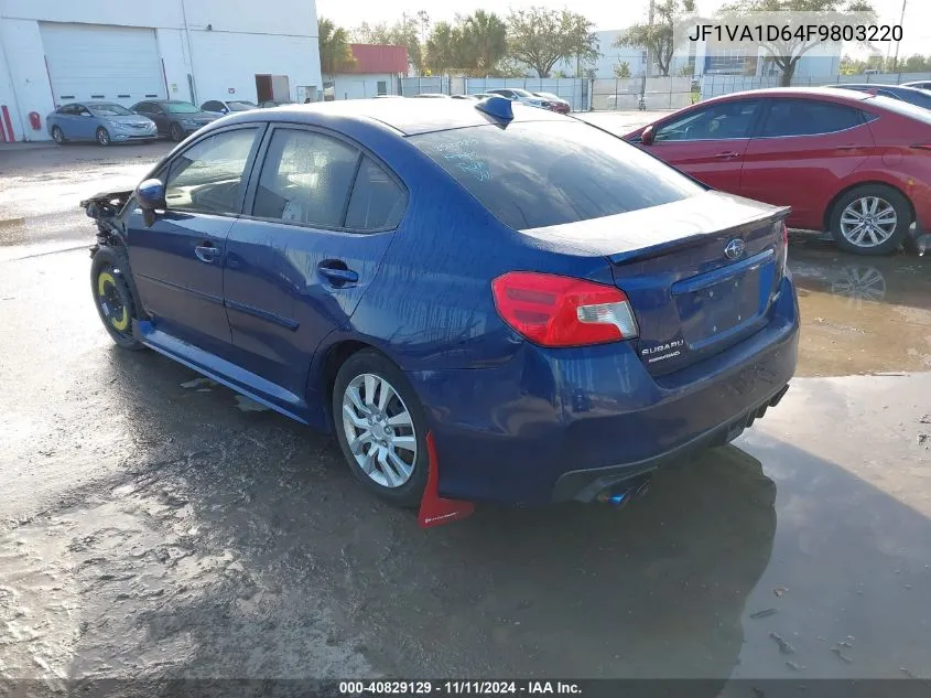 2015 Subaru Wrx Premium VIN: JF1VA1D64F9803220 Lot: 40829129