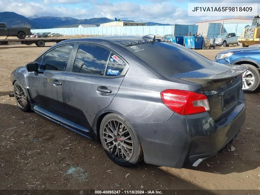 2015 Subaru Wrx VIN: JF1VA1A65F9818409 Lot: 40895247