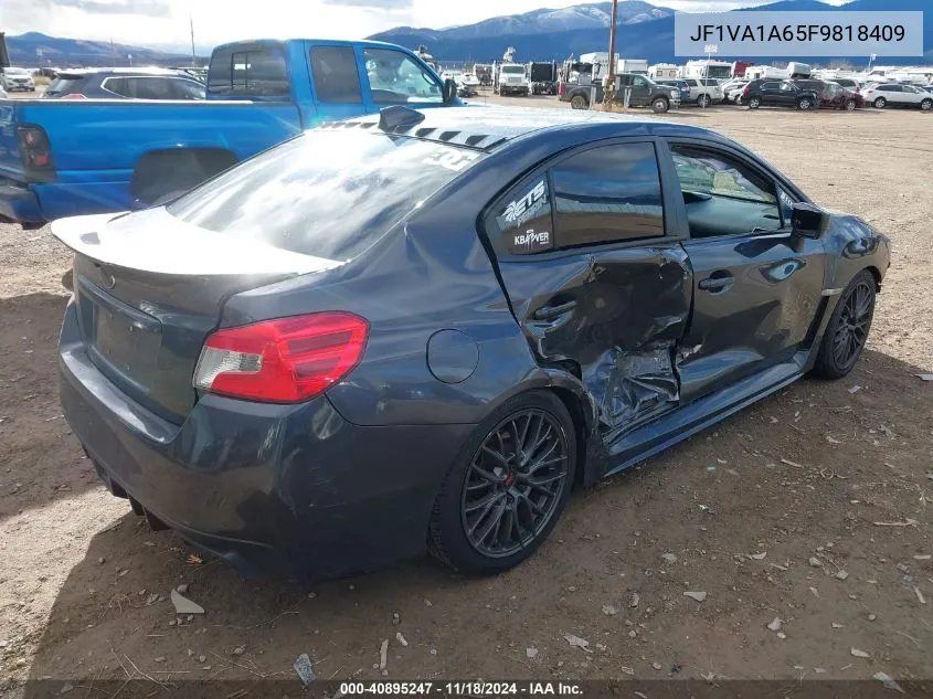 2015 Subaru Wrx VIN: JF1VA1A65F9818409 Lot: 40895247