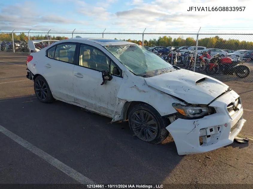 2016 Subaru Wrx Limited VIN: JF1VA1L66G8833957 Lot: 12124661