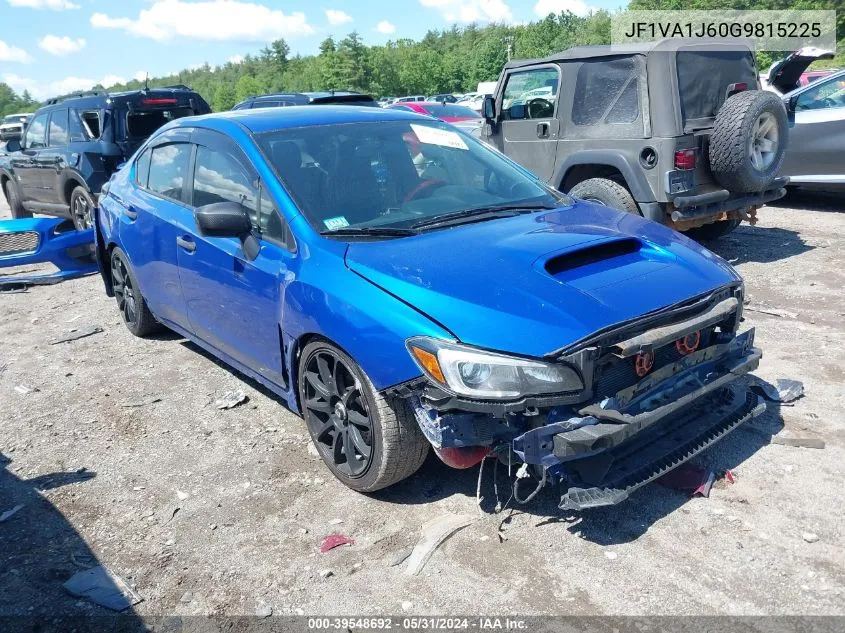 2016 Subaru Wrx Limited VIN: JF1VA1J60G9815225 Lot: 39548692