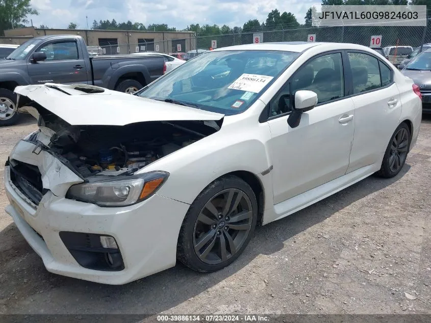 2016 Subaru Wrx Limited VIN: JF1VA1L60G9824603 Lot: 39886134